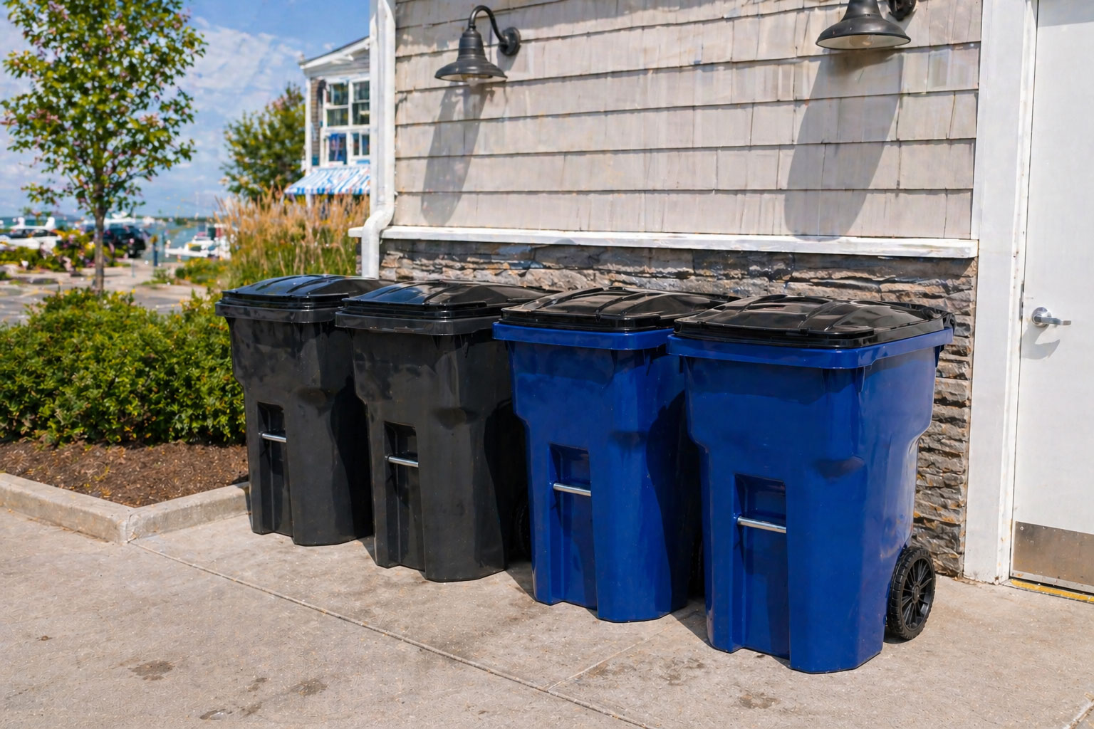 Commercial trash bins cleaned and sanitized for a New Hampshire business