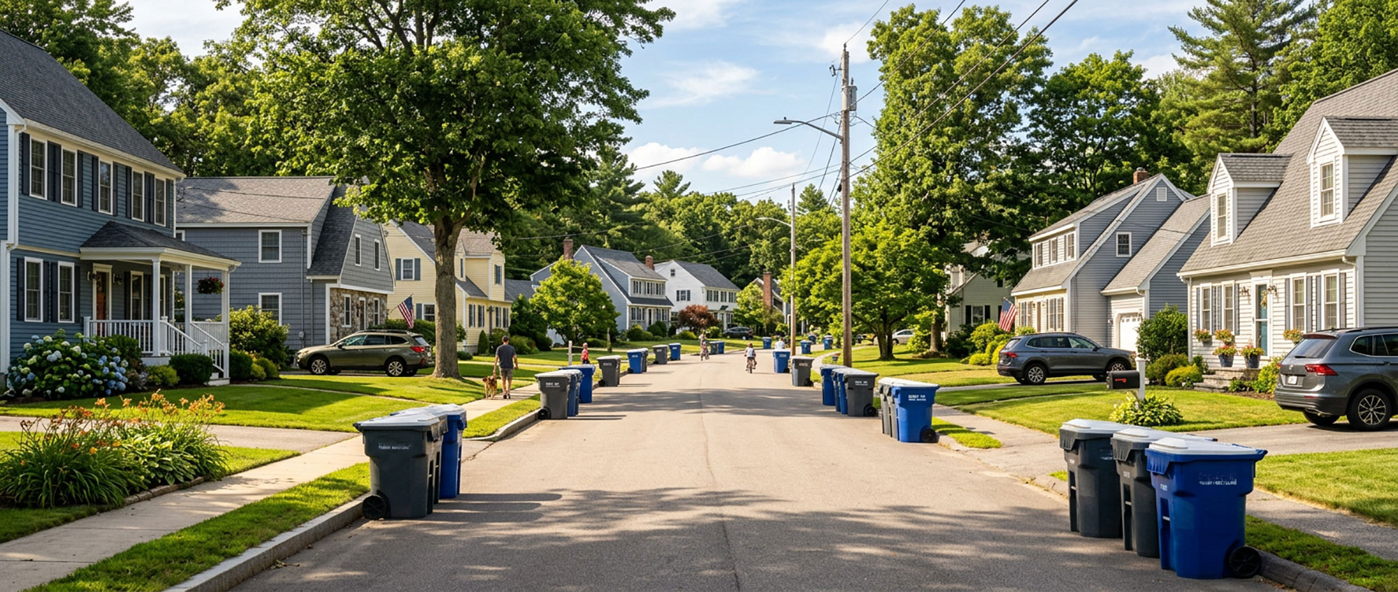 Residential trash bin cleaning service in New Hampshire